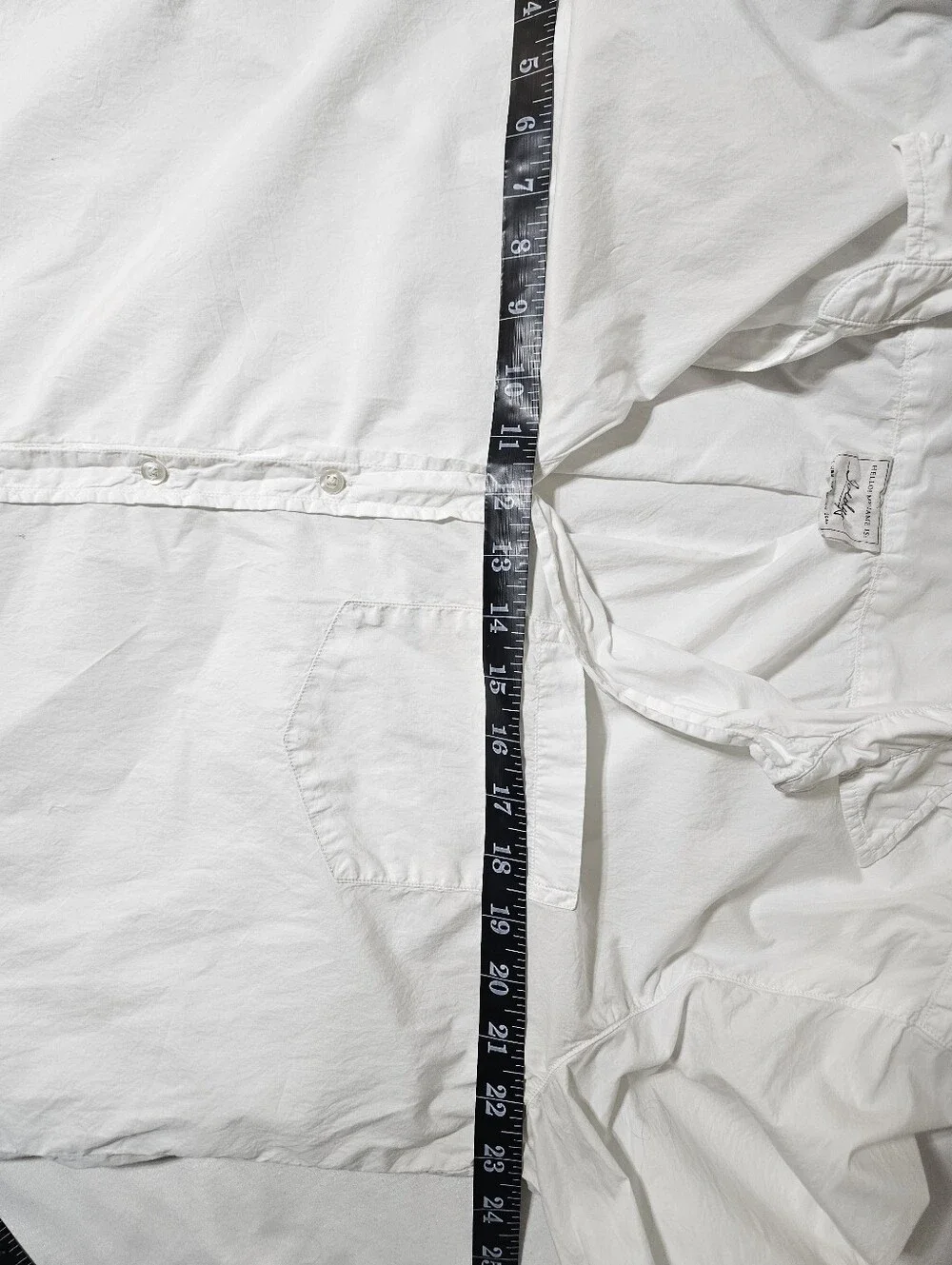 Frank & Eileen Joedy White Button Front Shirt Size Large 100% Cotton Italian - Picture 7 of 9